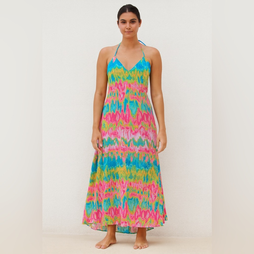Show Me Your Mumu size medium maxi dress halter backless